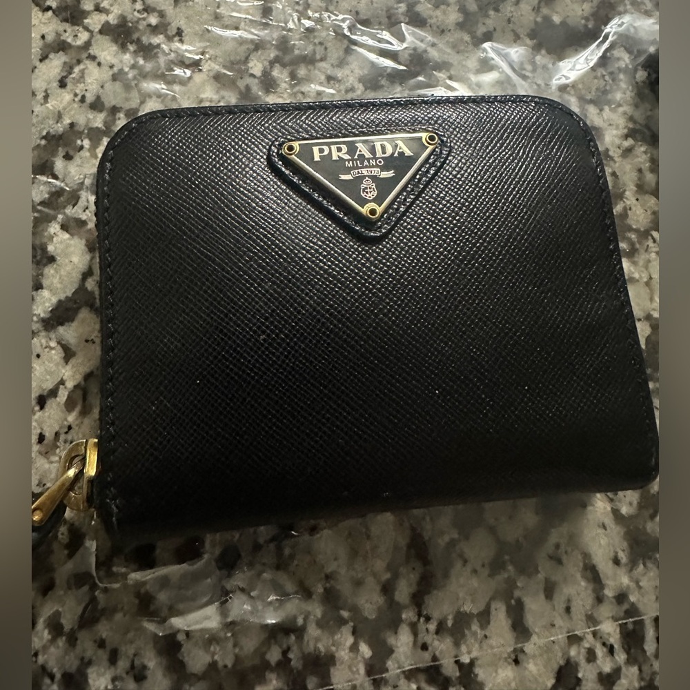 SOLD! Prada mini zip around wallet